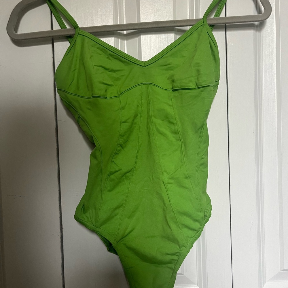 Green Bloch camisole leotard. Size P
